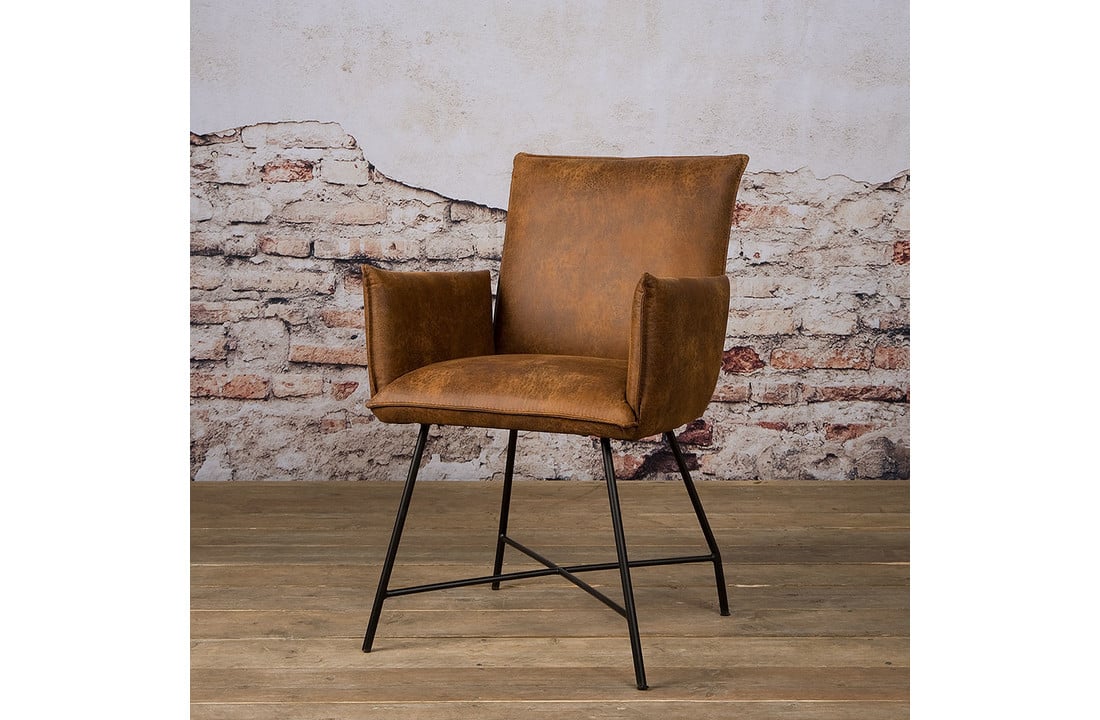 eetkamerstoel met armleuning industrieel