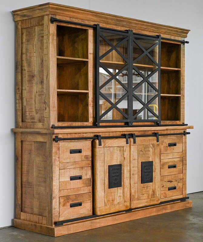 wandkast industrieel mangohout